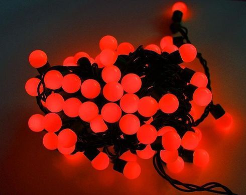 Новогодняя гирлянда 100 LED / 10 м, Красный свет