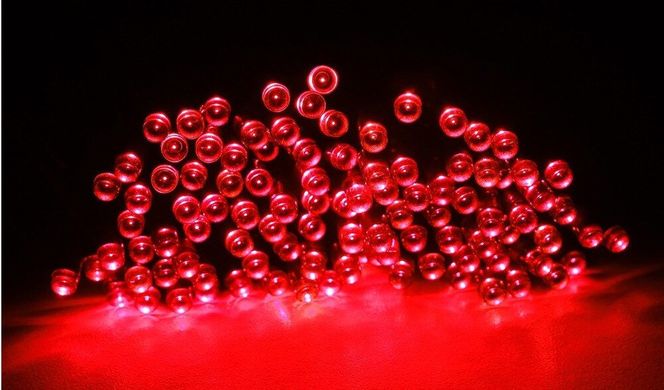 Новогодняя гирлянда 100 LED,Красный , Длина 8 Метров