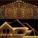 Новорічна гірлянда бахрома 23,5 м 500 LED (Теплий білий з холодним білим спалахом) - 2