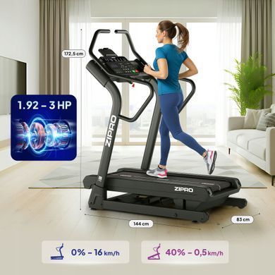 Бігова доріжка з великим кутом нахилу Zipro Shred