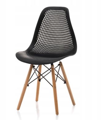 Кресло в скандинавском стиле черная решотка