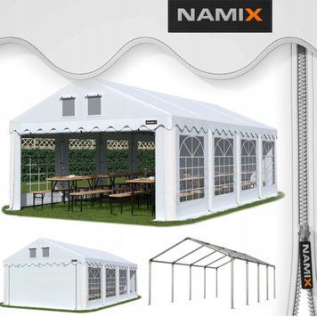 Шатер ROYAL 4&times;8 м ПВХ для мероприятий и сада &ndash; оцинкованный каркас, 32 м&sup2;