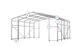 Гаражный павильон 7х7м - высота боковых стен 2,7м с воротами 5х2,9м, ПВХ 850, серый, установка - бетон - 10