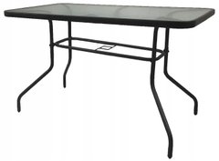 Большой стеклянный садовый стол Bergamo table 140X80 cм