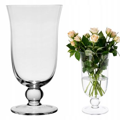 Стеклянная ваза на ножке "Чаша" 31 см
