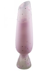 Ваза стеклянная ручной работы Розовые цветы (Сопилка большая) ZA-1262