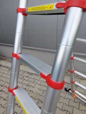 Шарнірна телескопічна драбина 3,2 м посилена з чохлом