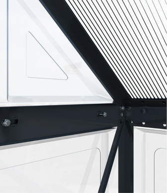 Садова теплиця з полікарбонату CoverTech Aurora 2,4 &times; 3,6 м чорна