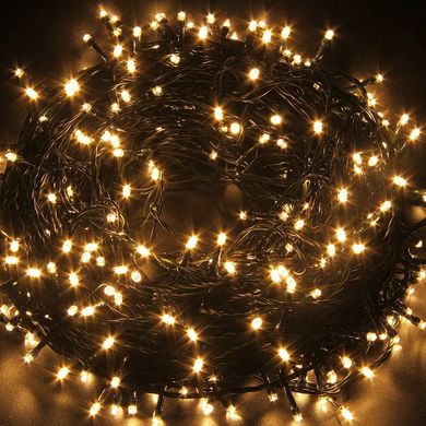 Новогодняя гирлянда 200 LED, Длина 16m, Желтый свет