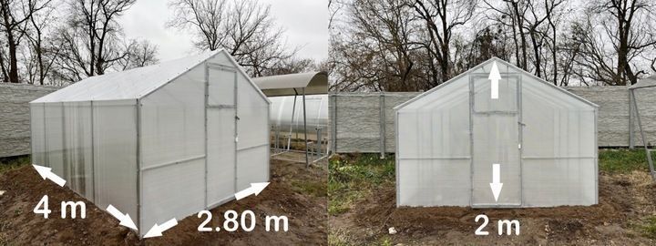 Теплиця "Будинок" 3X4 з 3 мм полікарбонатом "садовий тунель" + Подарунки!