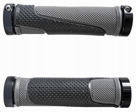 Велосипедні ручки Azimut GRIP1002, Чорний з сірим