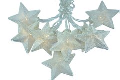 Новогодняя гирлянда "Звезды" 8 LED, Белый теплый свет