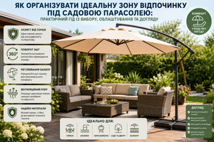 Як організувати ідеальну зону відпочинку під садовою парасолею: практичний гід із вибору, облаштування та догляду