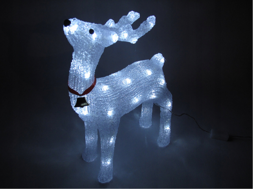 Новорічна акрилова статуя олень RENIFER, що світяться новорічні олені 24 led