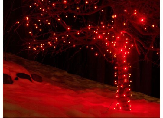Новогодняя гирлянда 600 LED 51,2 м красный цвет
