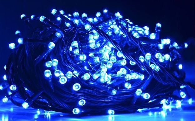 Новогодняя гирлянда 200 LED, Длина 16m, Голубой свет