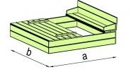 Пісочниця, що замикається зі спинками 1200 x 1200
