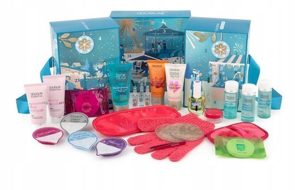 Рождественский календарь Douglas Skincare Blue Cosmetics