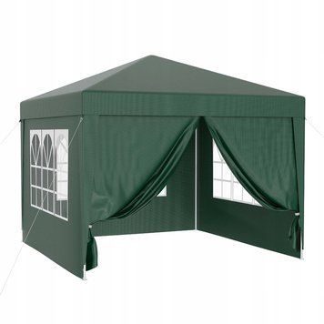 Садовый павильон Holla Garden 3&times;3 м с 4 стенками, закрывающийся, зеленый