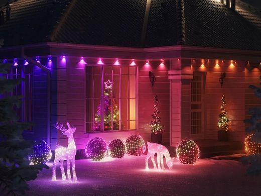 Світлодіодні різдвяні гірлянди Twinkly Strings 750 RGB, чорний кабель, 60 м, IP44