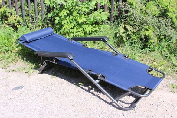 Шезлонг лежак для отдыха темно-синий Zero Gravity