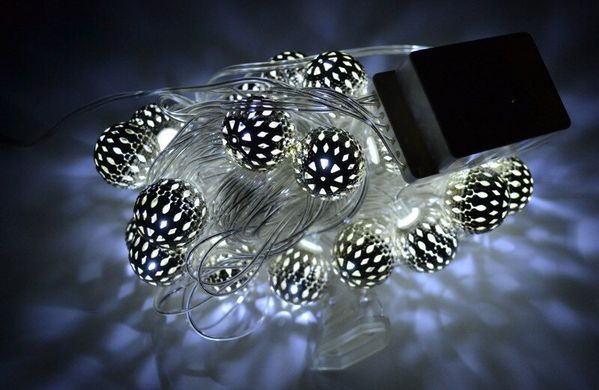 Новорічна гірлянда 30 LED, Біле холодне світло, 5,8 м