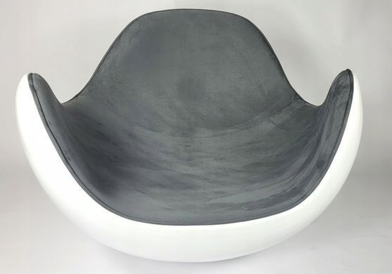 Современное дизайнерское поворотное кресло шар Style Chair Designe Egg серого цвета