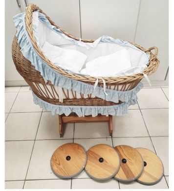Люлька-кошик Мойсея з плетеним капюшоном Carina Natural My Sweet Baby