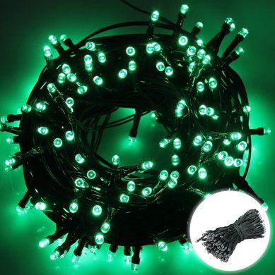 Новогодняя гирлянда 200 LED, Длина 16m, Зеленый свет