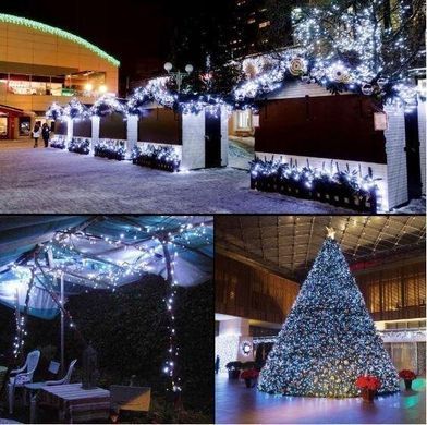 Новорічна гірлянда 54 м 700 LED (Холодний білий колір)