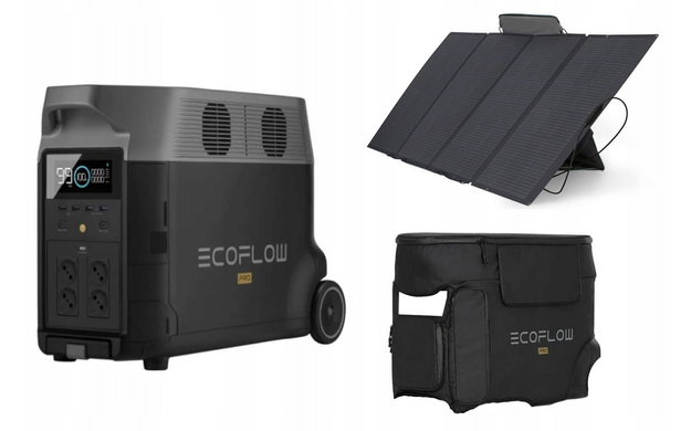 Источник бесперебойного питания EcoFlow 1ECO3600 + солнечная панель, Черный