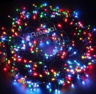 Новорічна гірлянда 100 LED, Довжина 8M, Біле холодне світло, кабель 2,2 мм