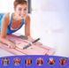 Складна дошка Pilates Reformer 5 в 1 з LED-таймером та регульованою ручкою, рожева