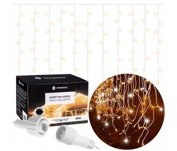 Гірлянда бахрома 14.5 м 300 LED Білий теплий