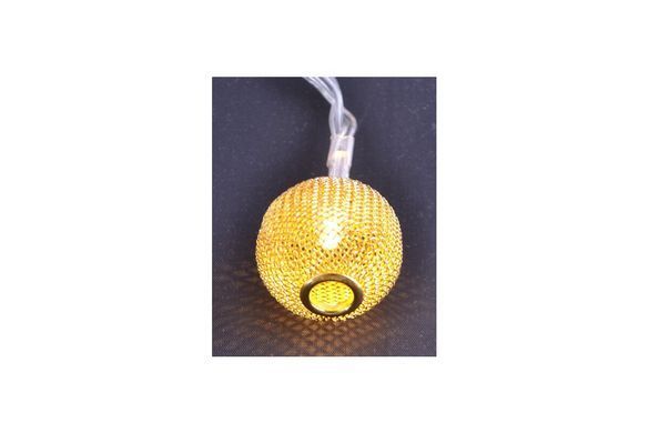 Новорічна гірлянда 10 LED, Біле тепле біле світло, на пальчикових батарейках