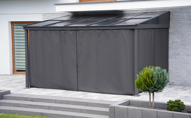 Алюминиевая крыша для террасы 4 x 6 м Premium антрацит