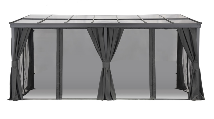 Алюминиевая крыша для террасы 4 x 6 м Premium антрацит