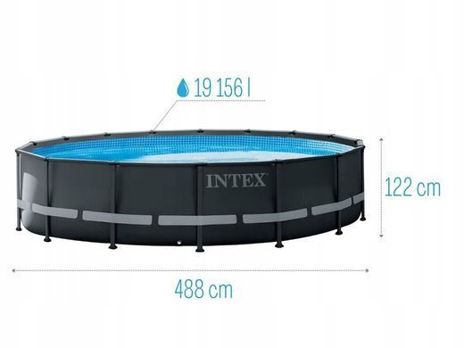 Круглий каркасний басейн Intex 488 x 122 см