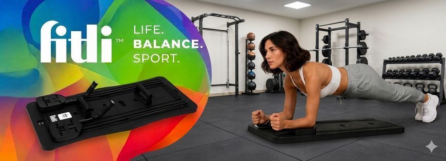 Багатофункціональна дошка для пілатесу Fitli з LCD-таймером &ndash; домашній тренажер для тренувань усього тіла