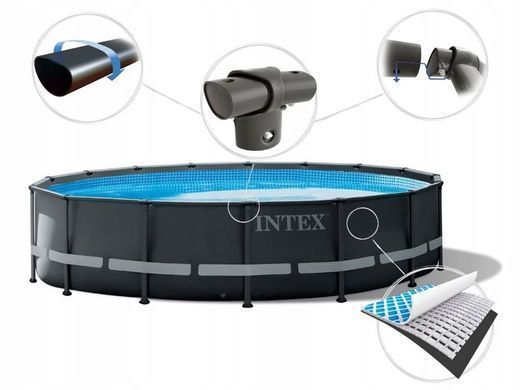 Садовый бассейн 732x132 с песочным насосом Intex + переключателем