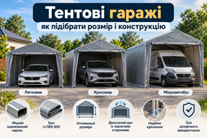 Тентовые гаражи: как подобрать для легкового автомобиля, кроссовера, микроавтобуса