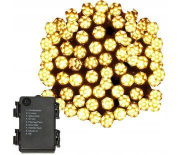 Гирлянда на батарейках 120 LED Теплый белый