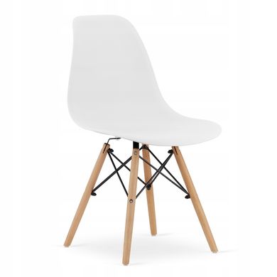 Набор стол + 2 стула в современном скандинавском стиле DSW белый