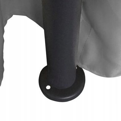 Альтанка кругла з шторами, 3,5 &times; 2,7 м, антрацит