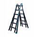 Алюминиевая телескопическая стремянка EuroScaffold Eurostairs 4х5 ступеней PRO