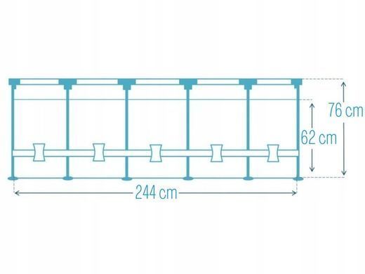 Садовый каркасный бассейн 244x76 см Intex