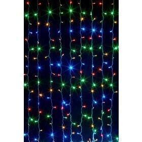 Гирлянда штора 3x6 м 600 LED синий, красный, желтый, зеленый