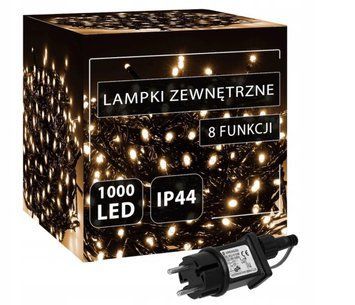 Гирлянда 1000 LED 52.5 м Белый теплый 8 режимов