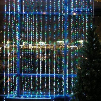 Гирлянда штора 3x6 м 600 LED синий, красный, желтый, зеленый