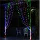Гирлянда штора 3x6 м 600 LED синий, красный, желтый, зеленый - 1